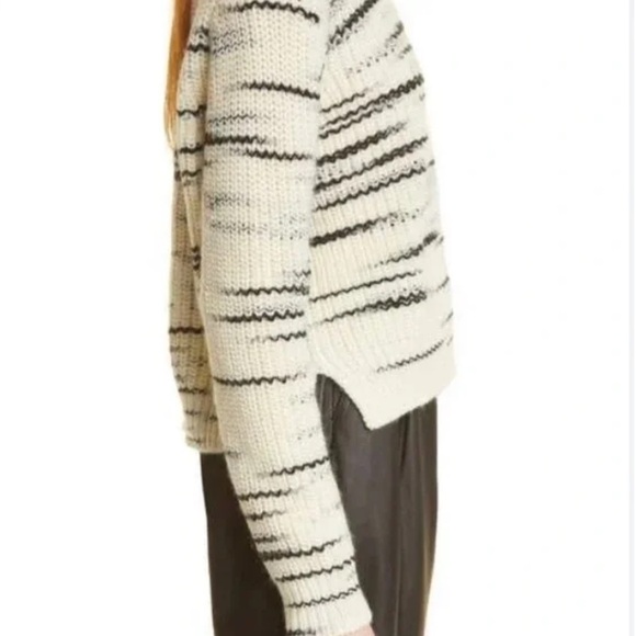 Samsøe Samsøe Lyla Space Dye Wool Blend Crewneck Sweater in Whisper White - Picture 3 of 8